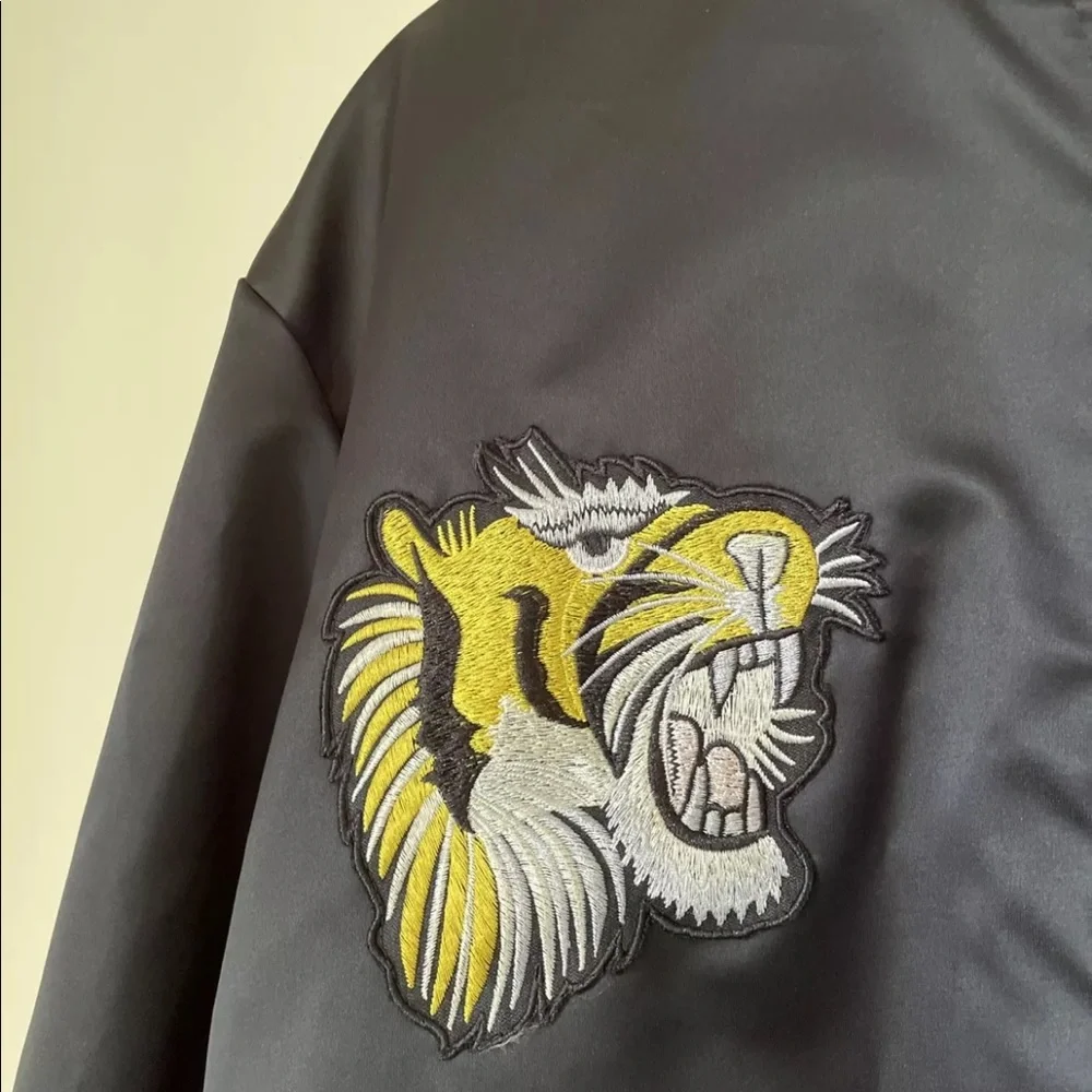 DOLCE & GABBANA Bomber Jacket Size 42 / 14 BNWT RRP $1,500 Tiger Black Lined - Picture 5 of 12